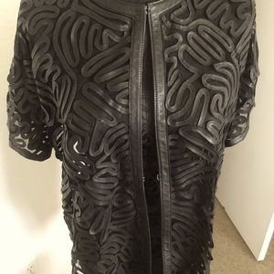 Grayse, designer Black Mesh leather jacket size small. New condition.